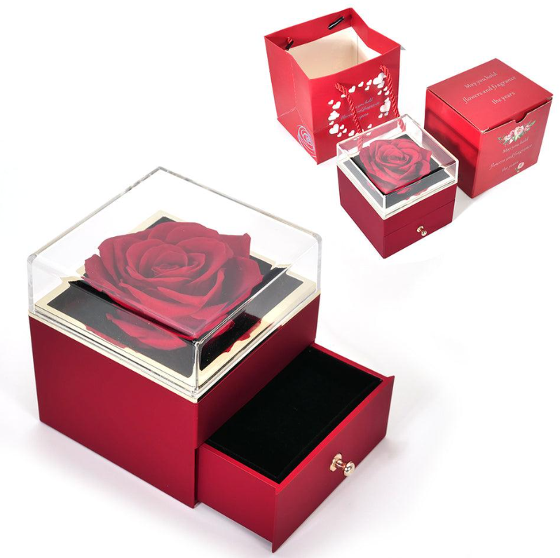 Luxury Preserved Rose Drawer Box
