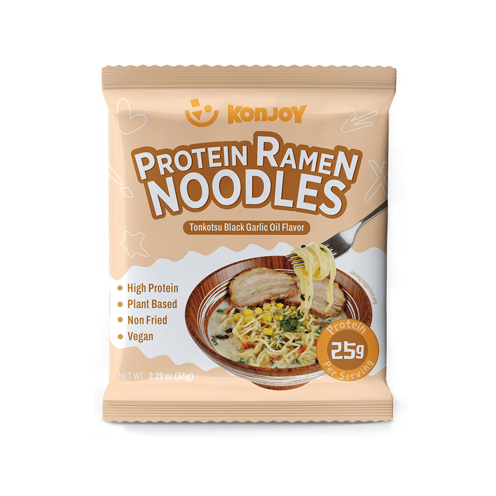 High Protein Udon Noodles Tonkotsu Black Garlic Oil Flavor