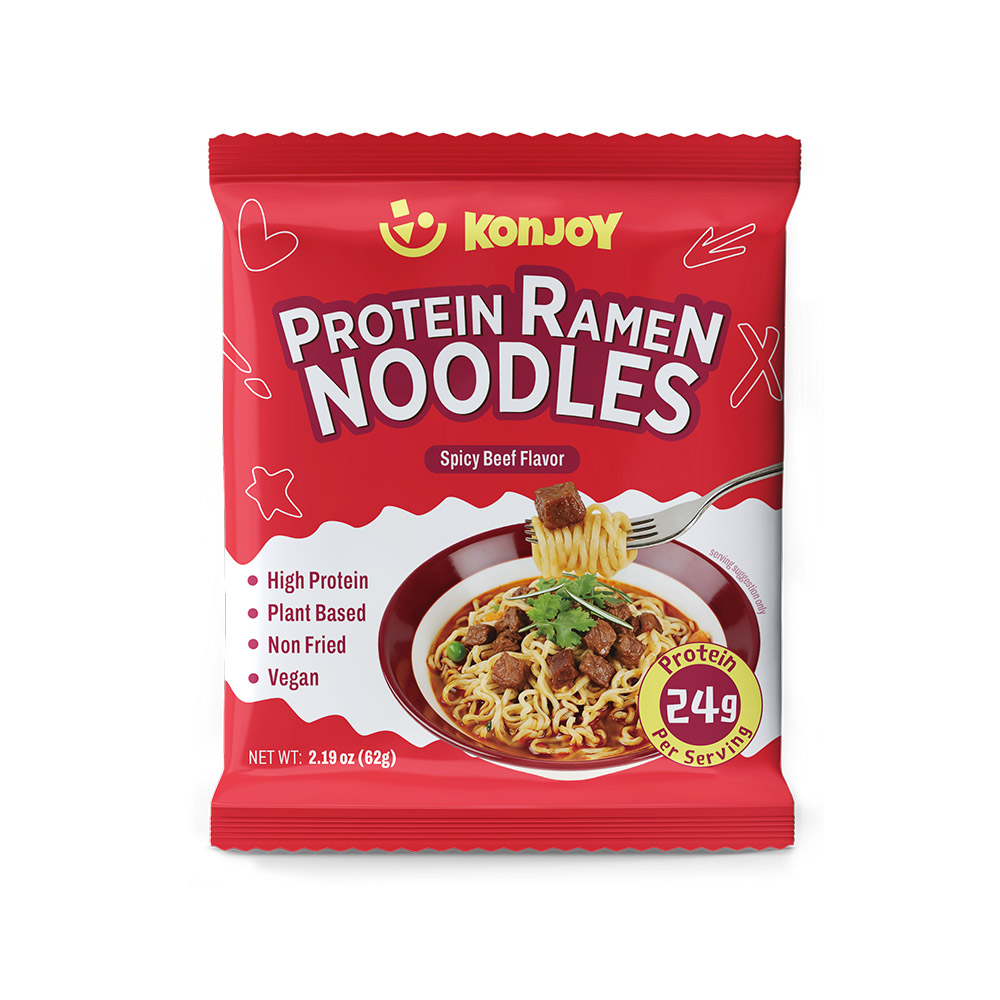 High Protein Udon Noodles Spicy Beef Flavor