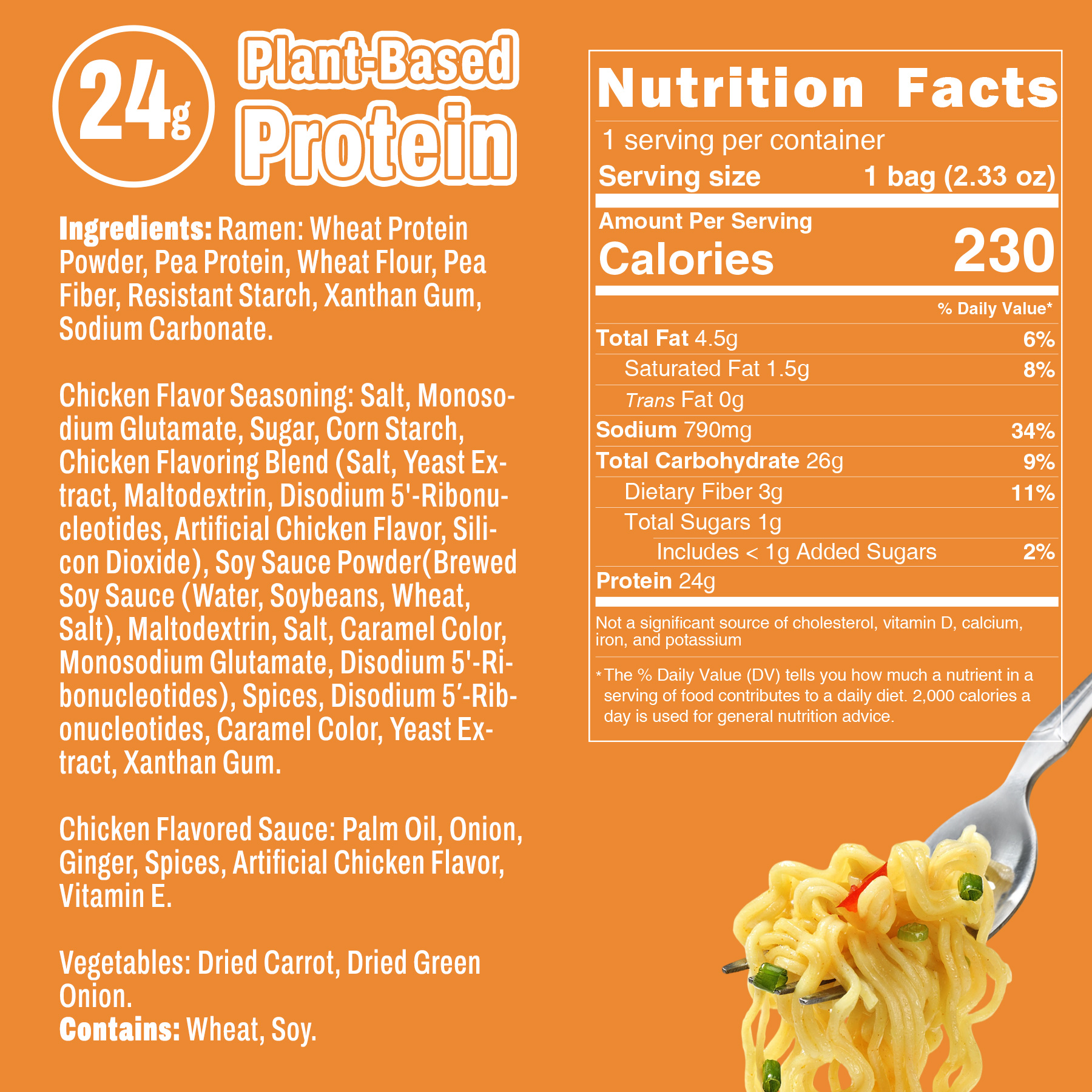 High Protein Udon  Ramen Noodles Chicken Flavor thumbnail 2