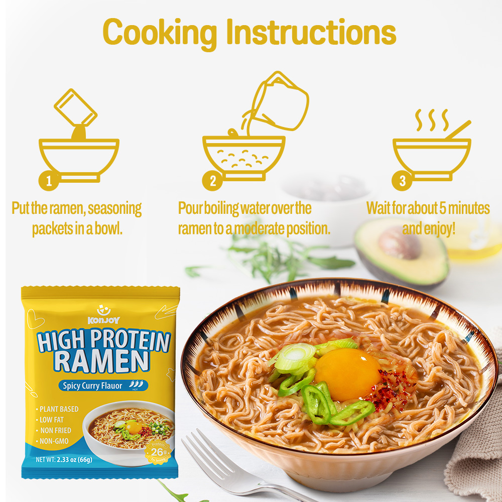 High Protein Ramen Spicy Curry Flavor(Bag) thumbnail 4