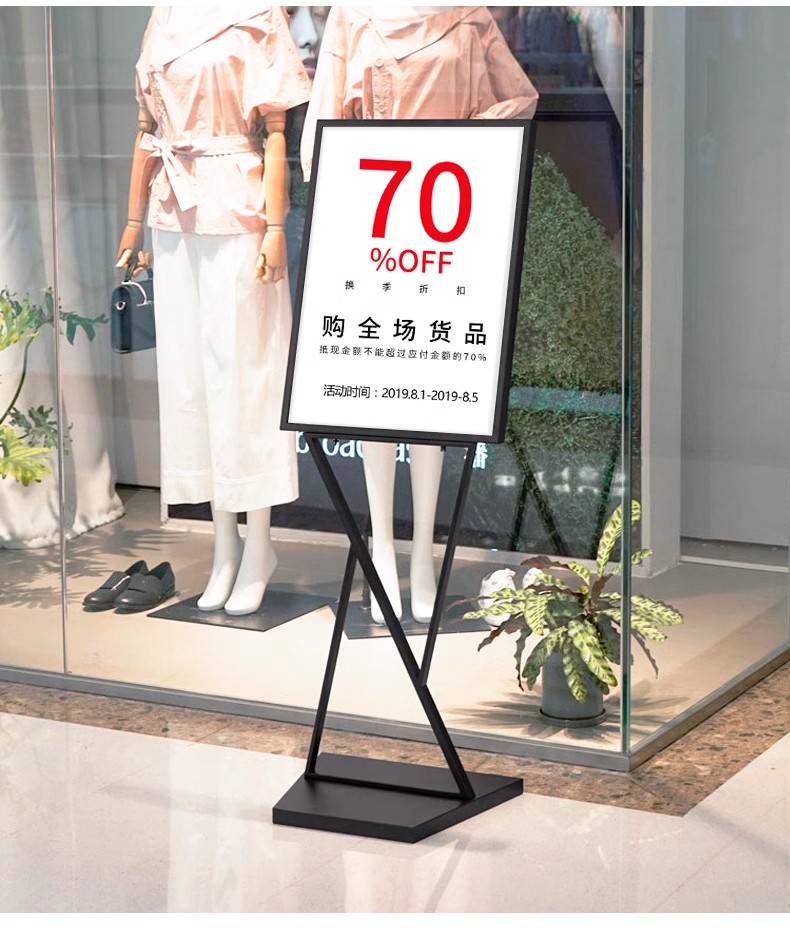 21.Double V Shape Poster Stand