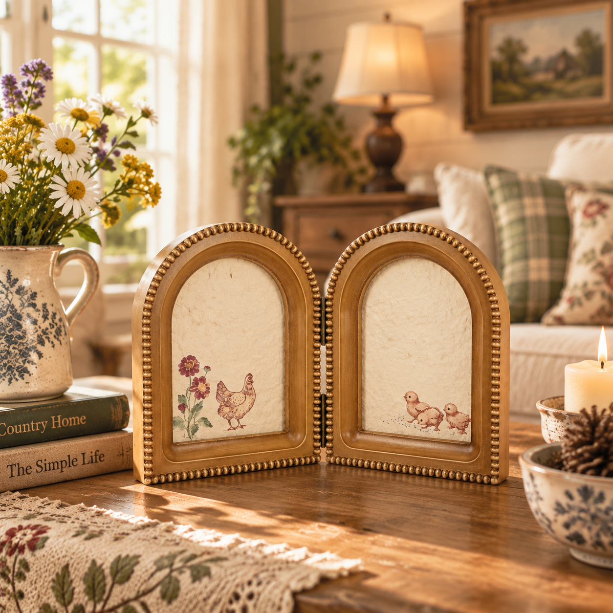 Hinged Double Arch Photo Frame