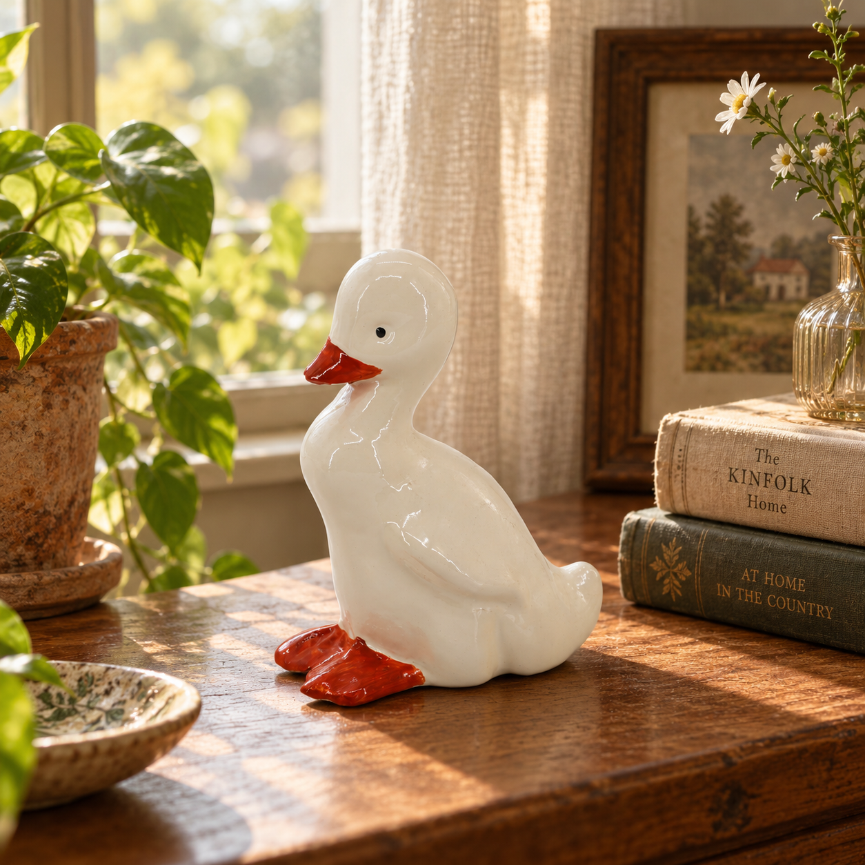 Cast Iron Duck Figurine 