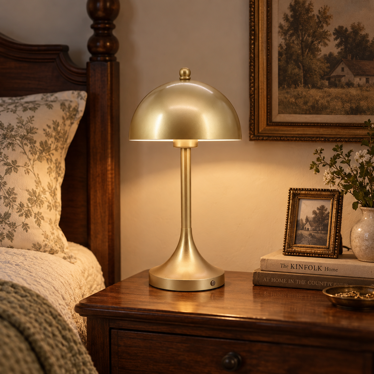 Gold Metal Dome Table Lamp