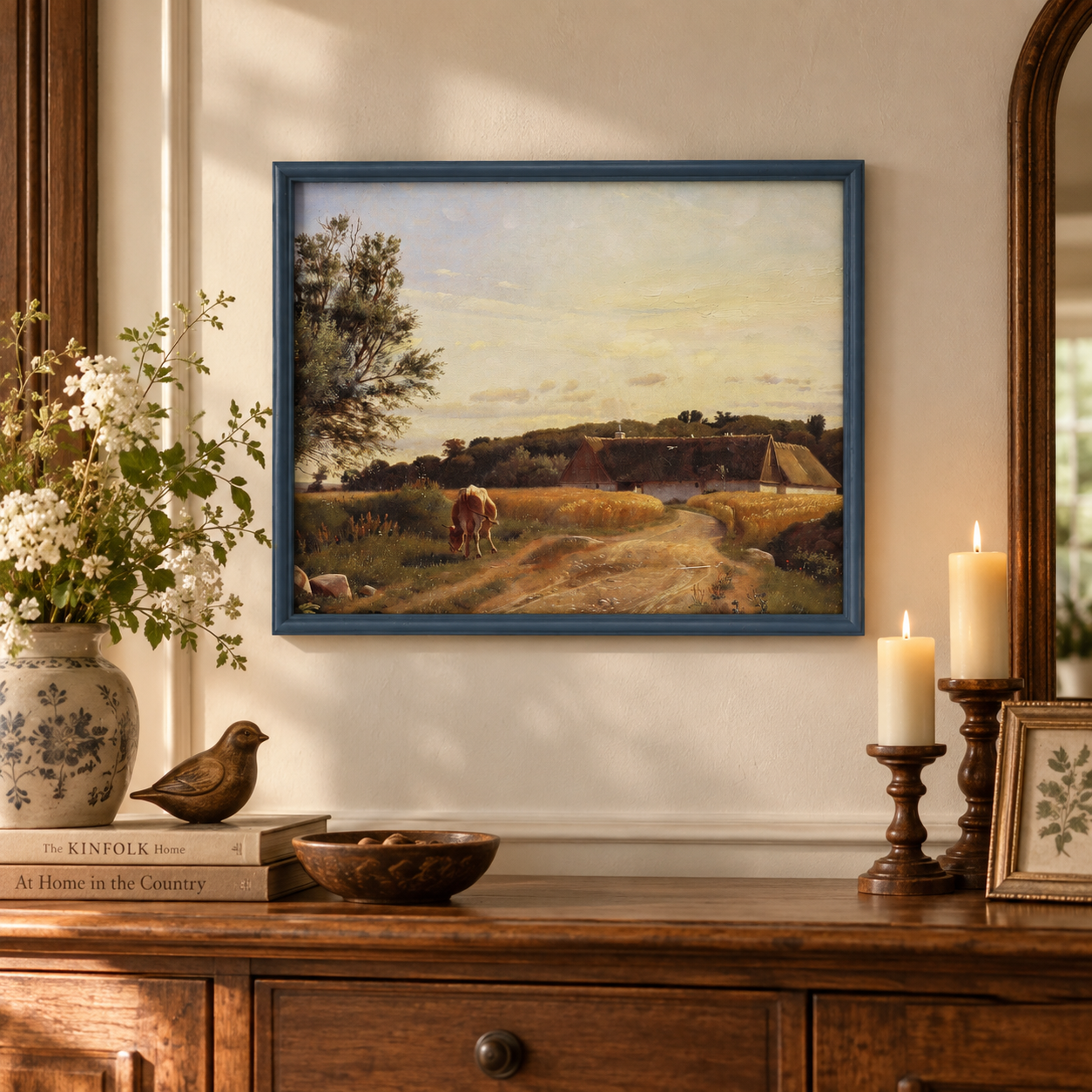 Farmland Cow Landscape Wall Art