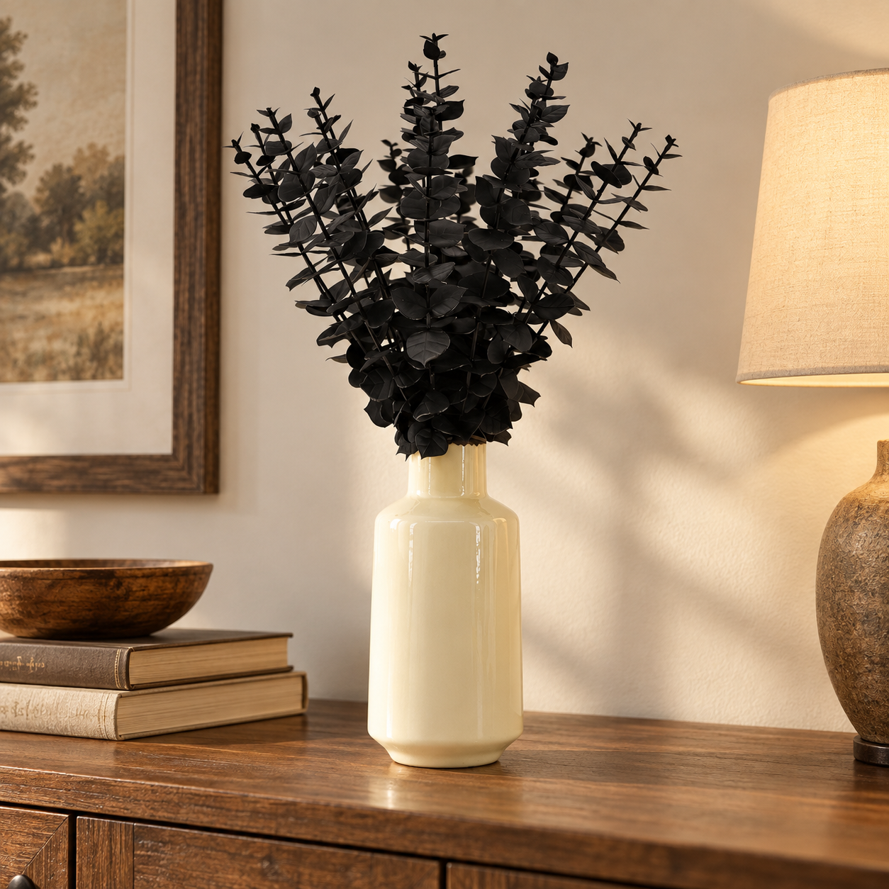 Black Eucalyptus Vase Arrangement