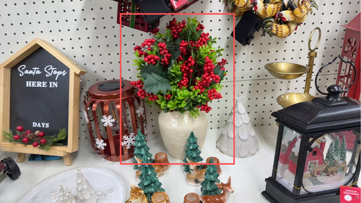 圣诞假花暂存