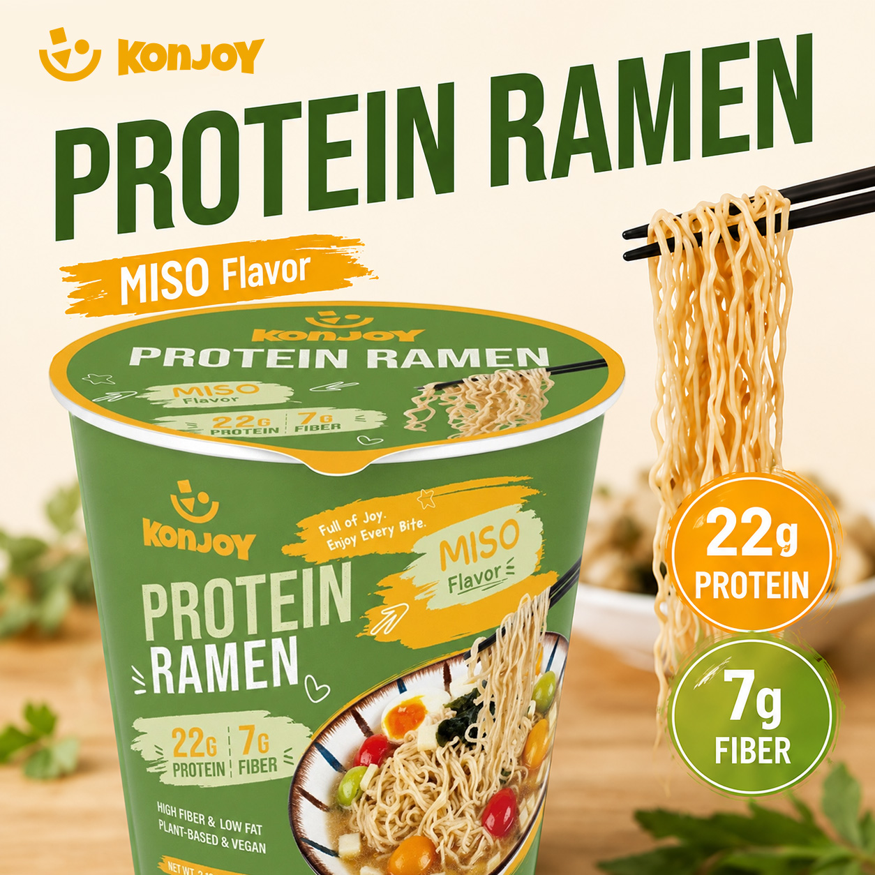 High Fiber Protein Ramen Noodles Miso Flavor thumbnail 2