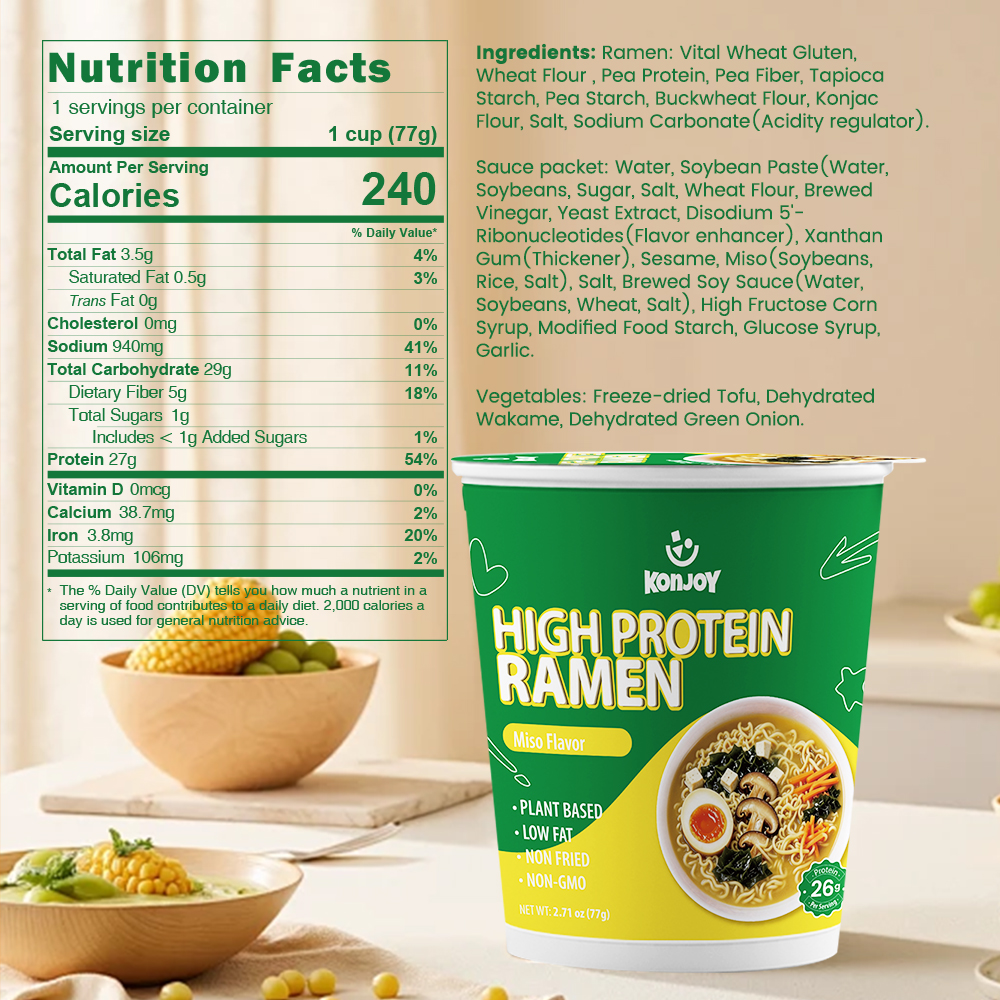 High Protein Ramen Miso Flavor（Cup） thumbnail 2