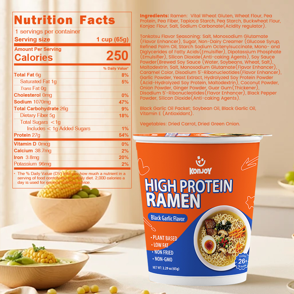 High Protein Ramen Black Garlic Flavor（Cup） thumbnail 2