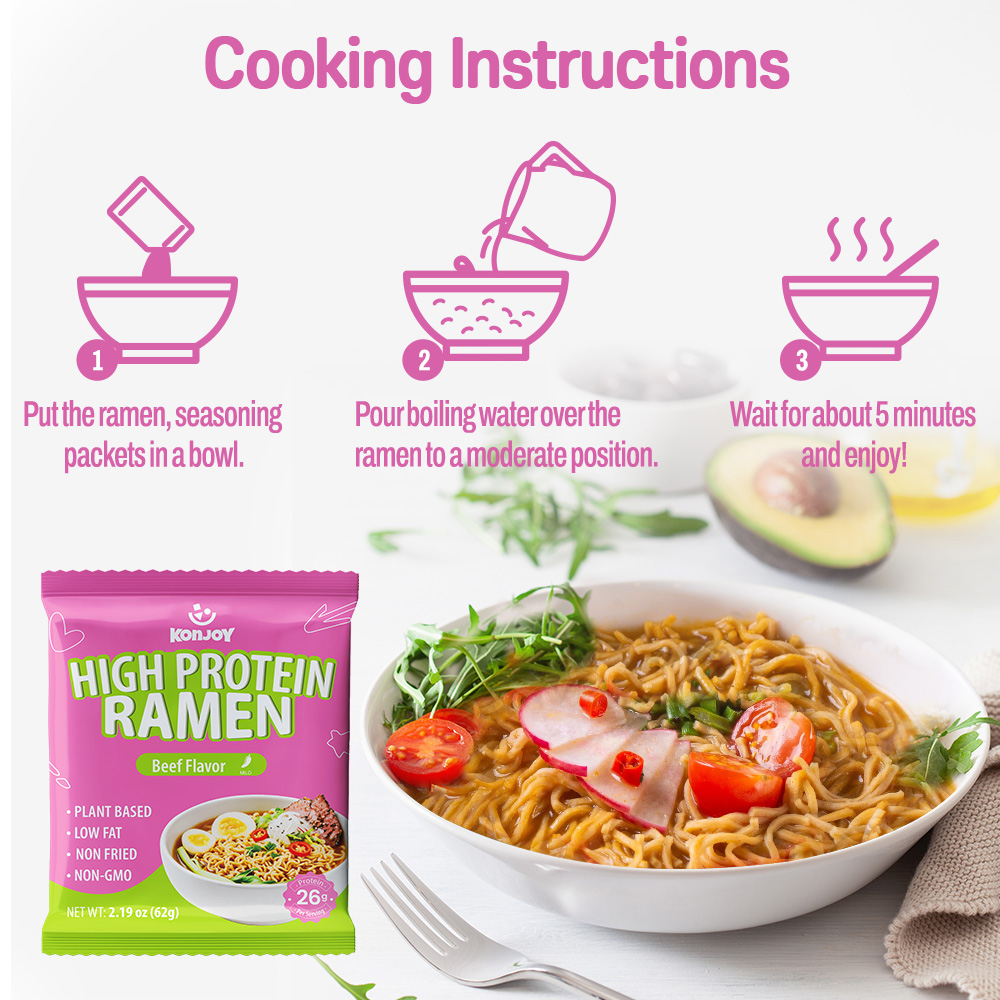 High Protein Ramen Beef Flavor(Bag) thumbnail 5