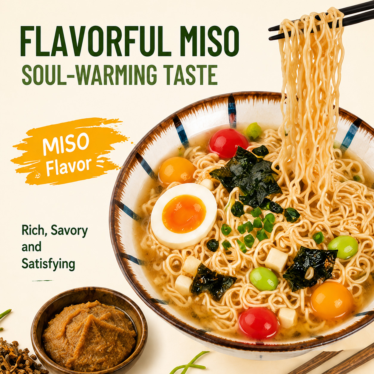 High Fiber Protein Ramen Noodles Miso Flavor thumbnail 5