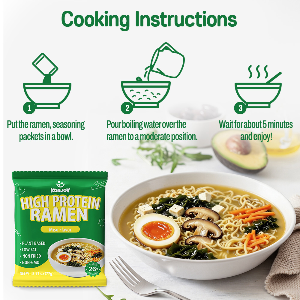 High Protein Ramen Miso Flavor(Bag) thumbnail 5