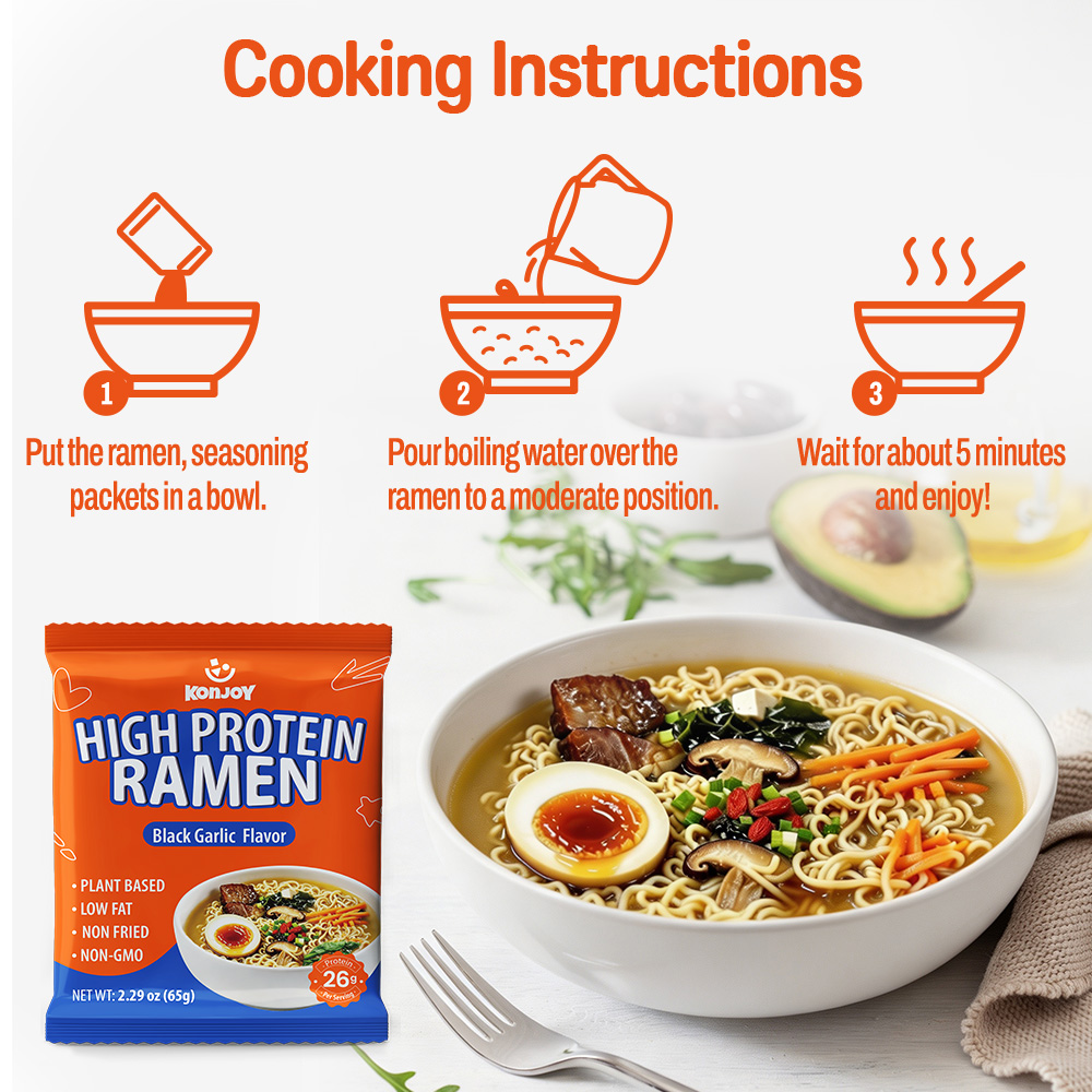 High Protein Ramen Black Garlic Flavor（Bag） thumbnail 5