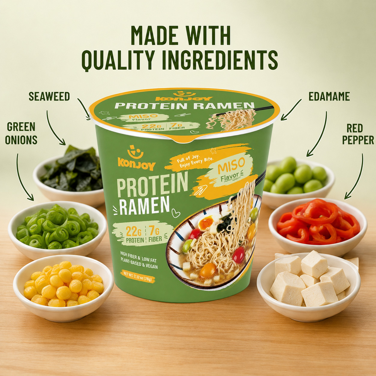 High Fiber Protein Ramen Noodles Miso Flavor thumbnail 6