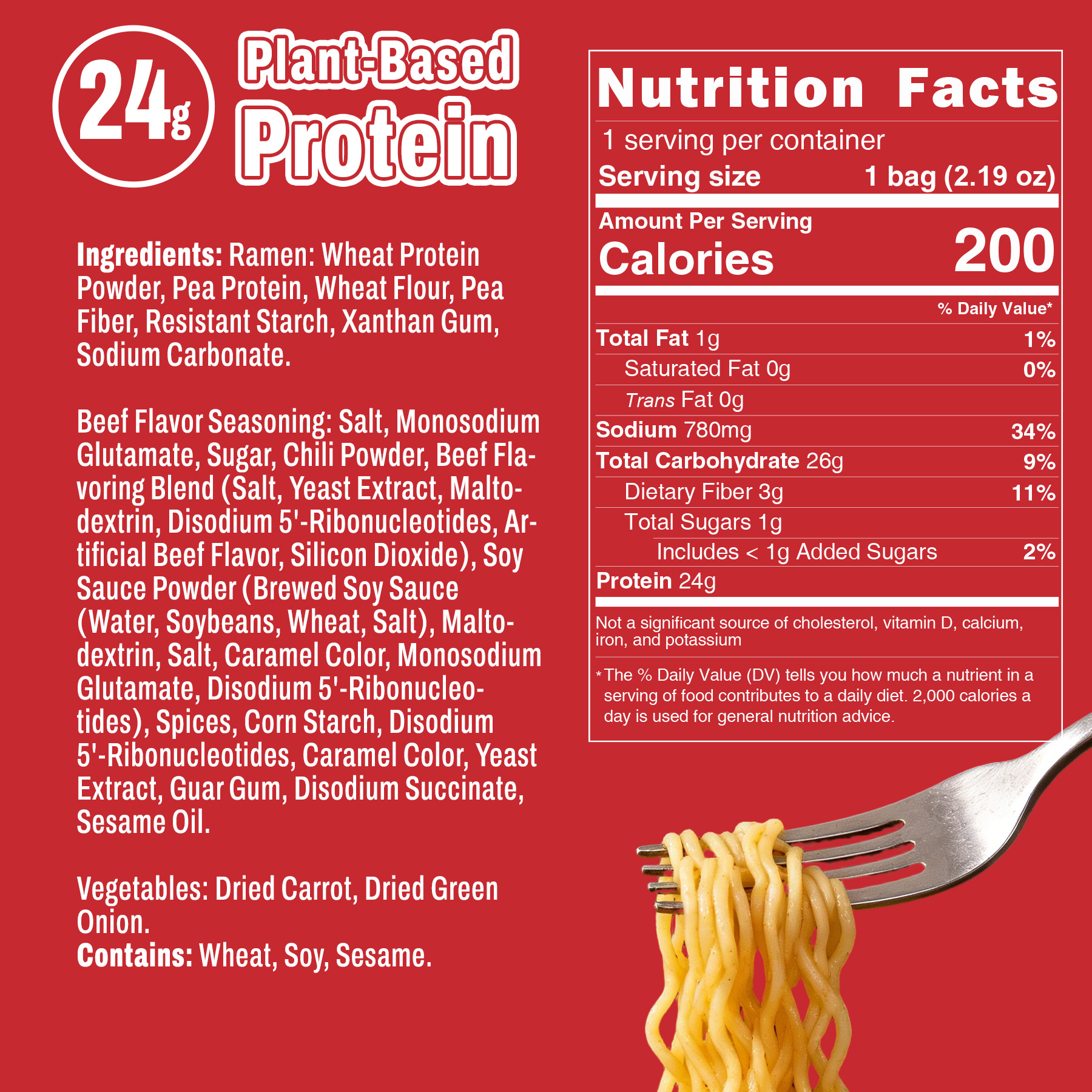 High Protein Udon Noodles Spicy Beef Flavor thumbnail 3