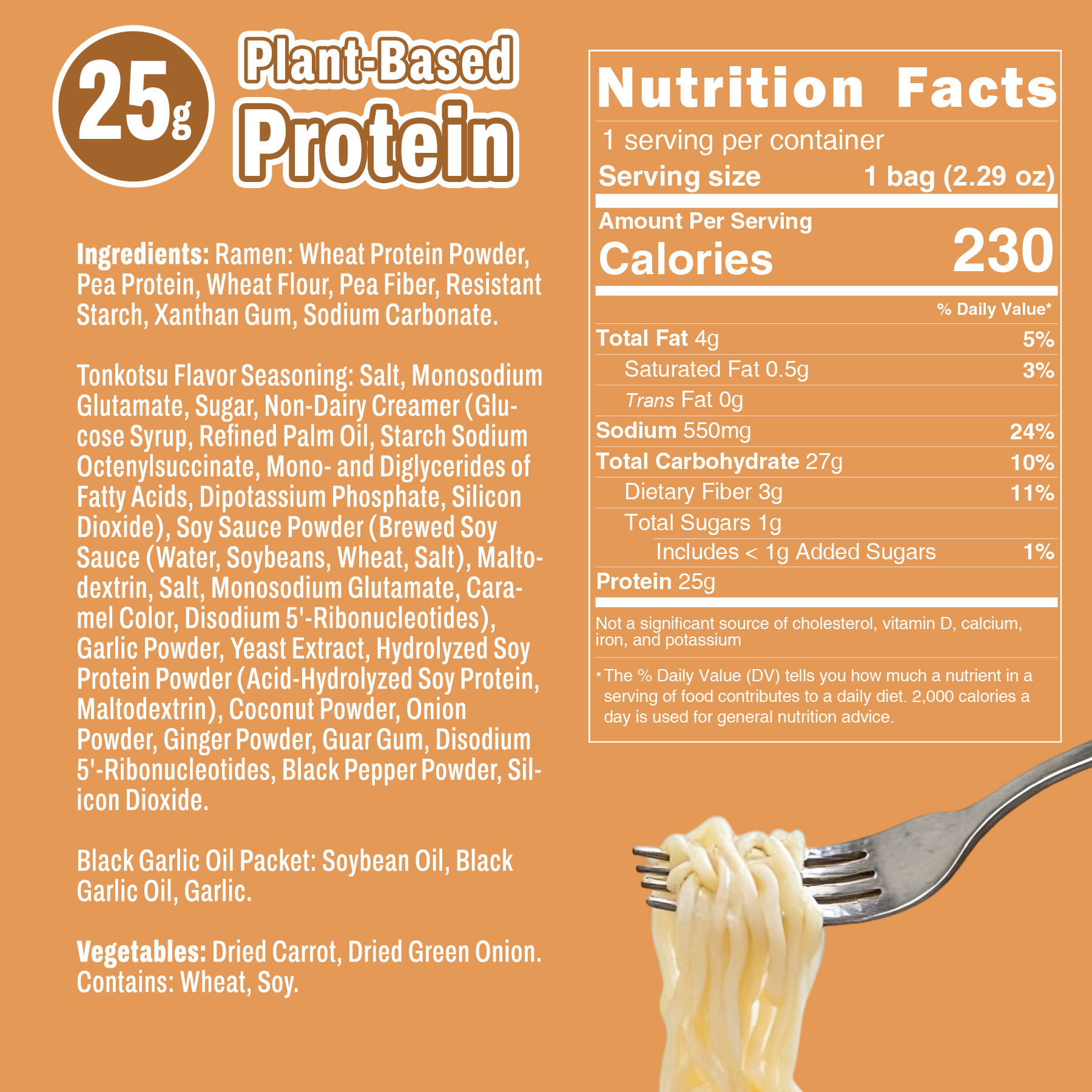 High Protein Udon Noodles Tonkotsu Black Garlic Oil Flavor thumbnail 3