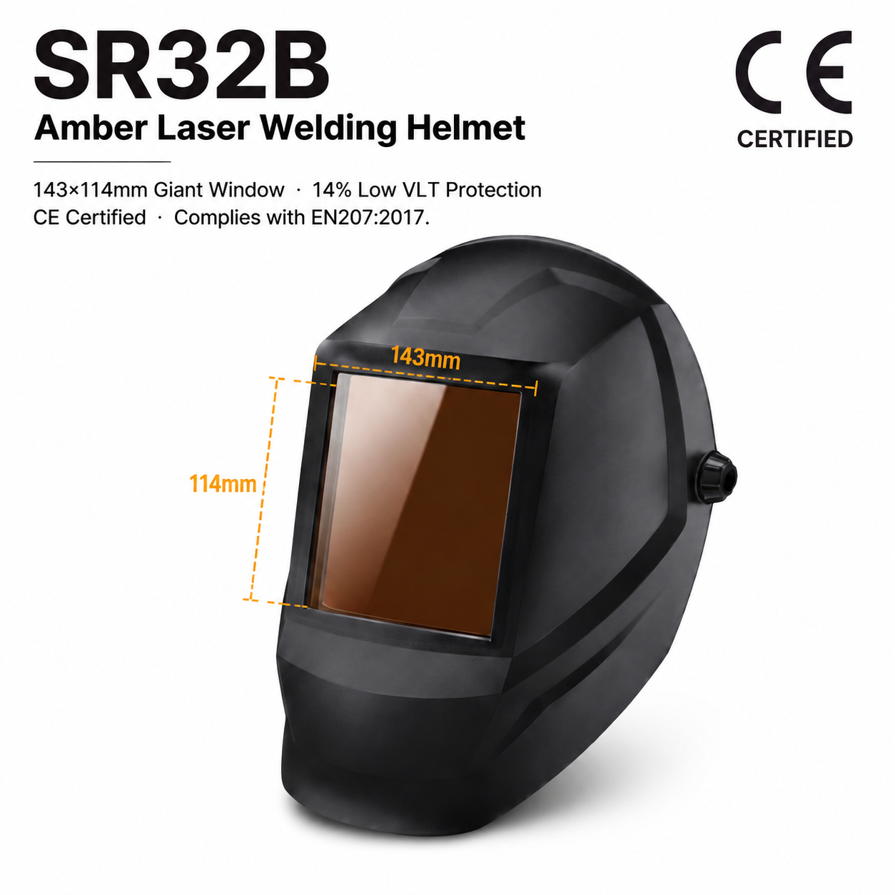 SR32B Laser Welding Helmet (High-Power)